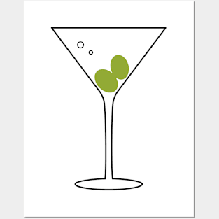 Minimalist Drinks Cocktails Martini Posters and Art